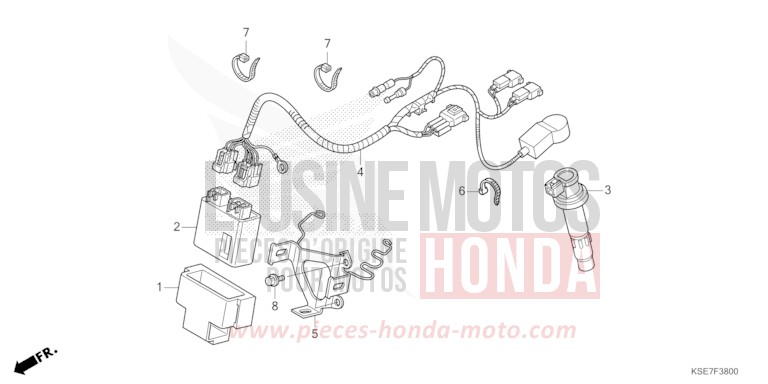 WIRE HARNESS for CRF150R "Big wheels" EXTREME RED (R292) from 2022